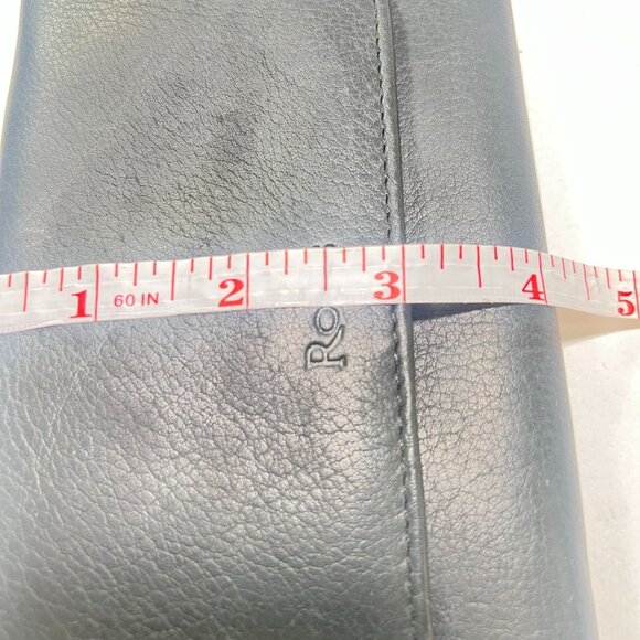 Vintage Rolfs Black Leather Checkbook Wallet Card Slots Coin Pocket Pen Holder - Picture 6 of 6